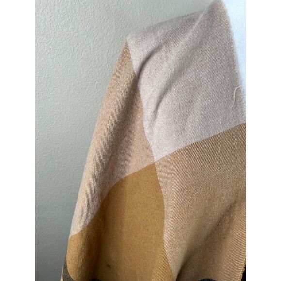 GAP Cozy Geometric Pattern Poncho Southwest Western Boho Lagenlook Fall - Picture 4 of 12